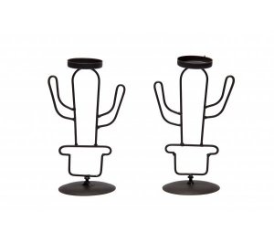 Portavelas Cactus de hierro
